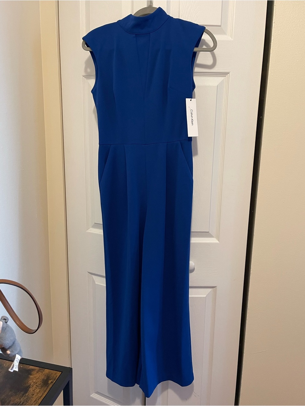 Calvin Klein cobalt blue jumpsuit